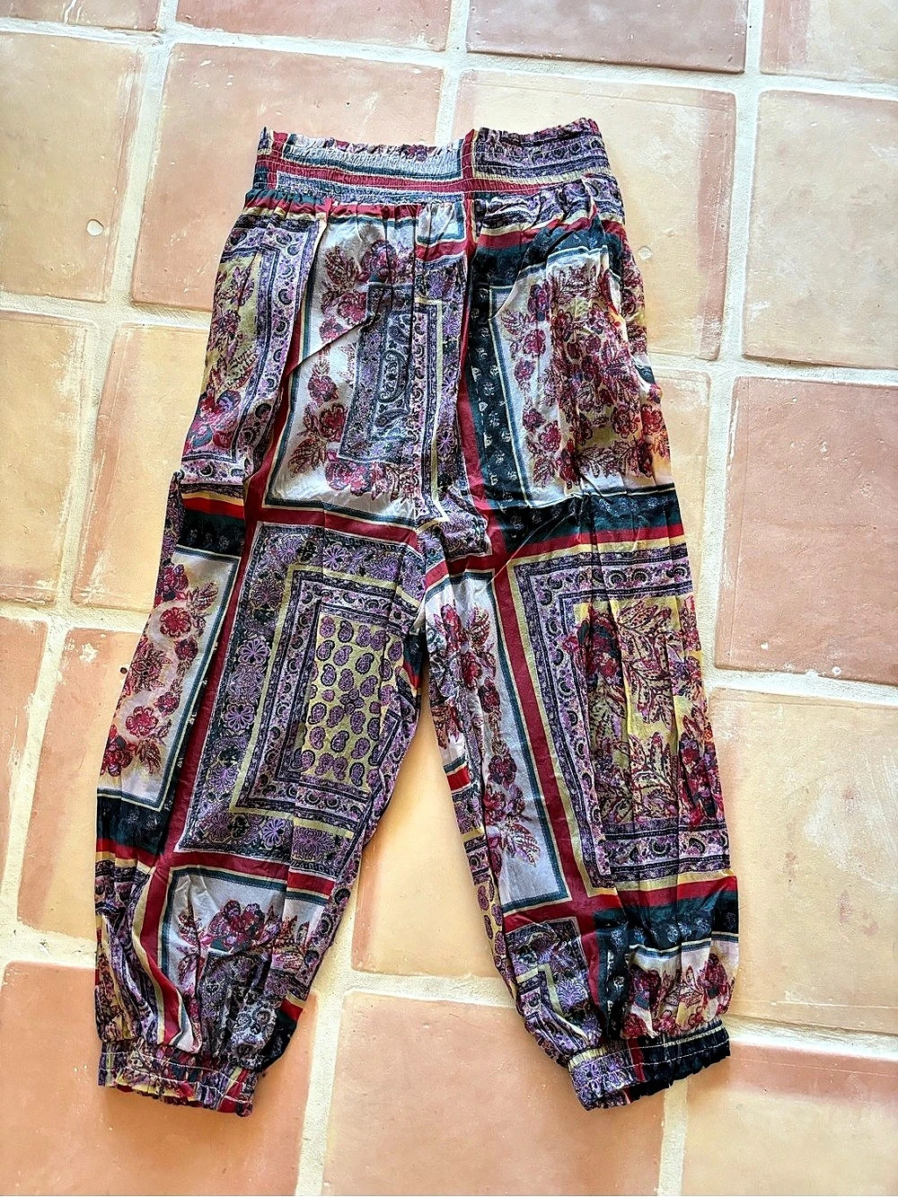 FP Movement Set Me Free Printed Pants Red & Purple Small